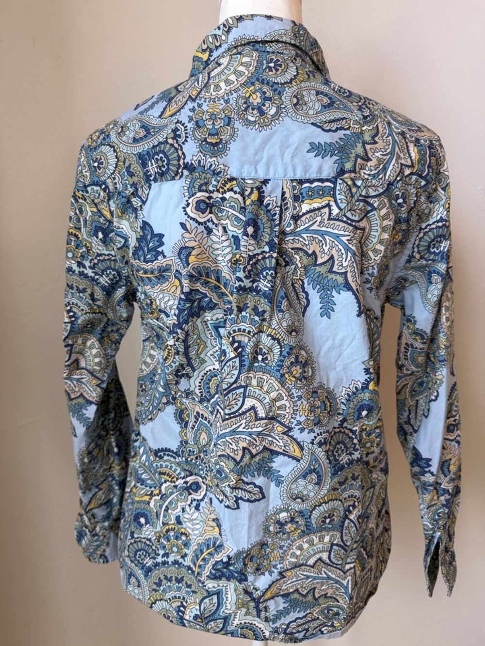 Charter Club Blue Paisley Button-Down Shirt - Picture 3 of 6